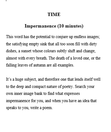 Time - impermanence